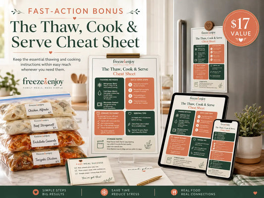FAST ACTION BONUS: The Thaw, Cook & Serve Cheat Sheet